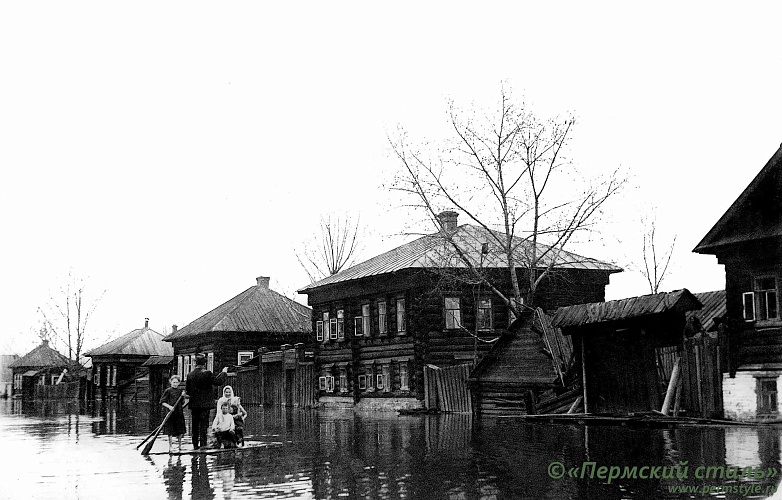 Большая семья. Вдоль по улице на плотике.